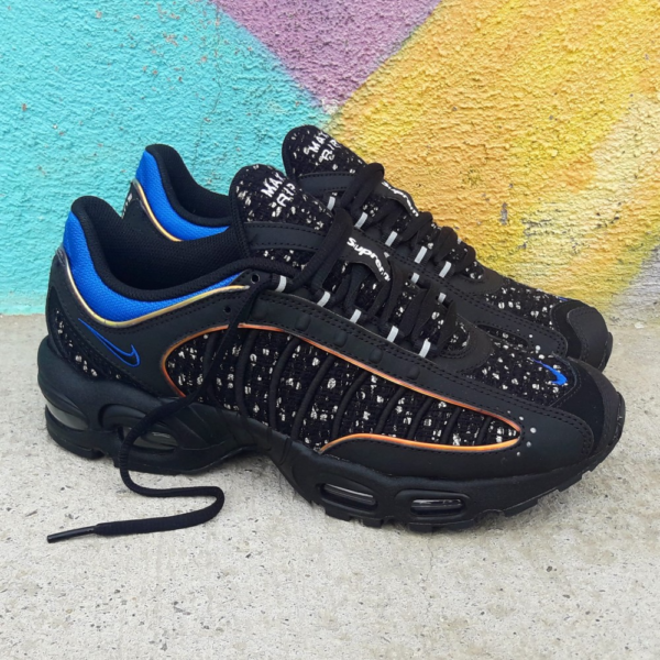 Giày Nike Supreme x Air Max Tailwind 4 'Black Cobalt' AT3854-001 - Ảnh 2