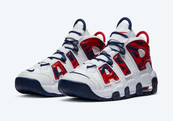 Giày Nike Air More Uptempo 'Red Navy Camo' CZ7877-100 - Ảnh 3