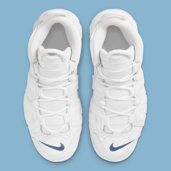 Giày Nike Air More Uptempo GS 'White Midnight Navy' DH9719-100 - Ảnh 2