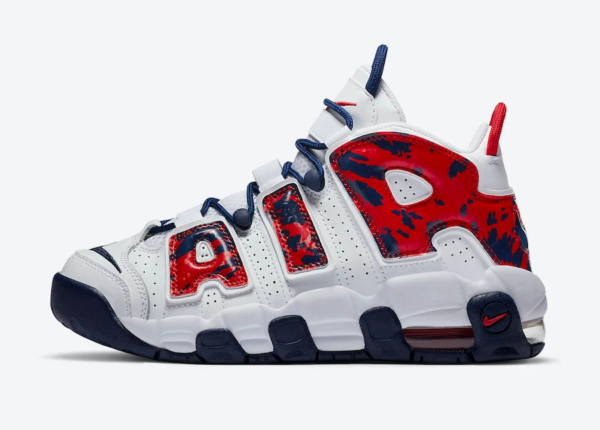 Giày Nike Air More Uptempo GS 'Red Navy Camo' CZ7885-100 - Ảnh 2