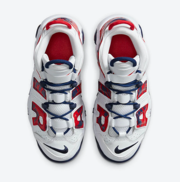 Giày Nike Air More Uptempo GS 'Red Navy Camo' CZ7885-100 - Ảnh 5