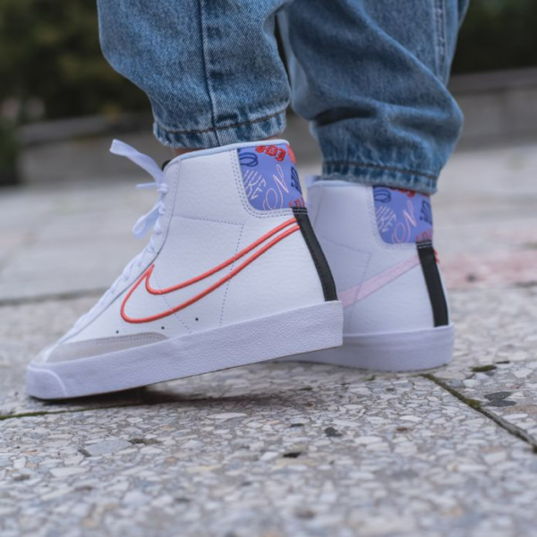 Giày Nike Blazer Mid '77 SE GS 'White Magic Ember' DJ0265-100 - Ảnh 2