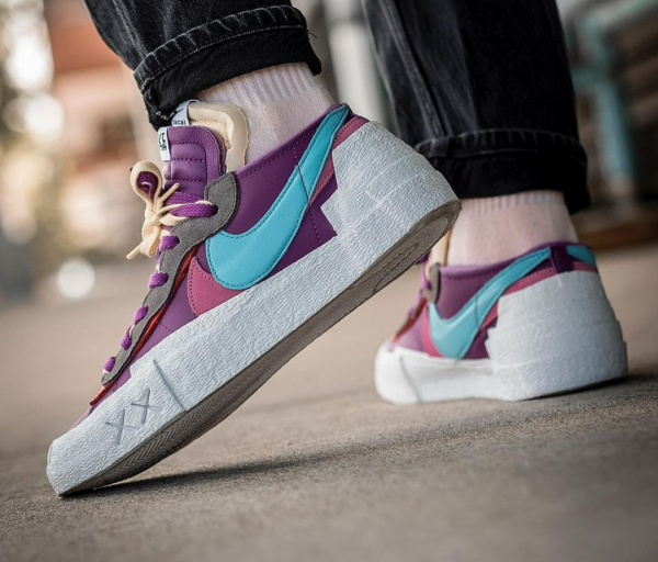 Giày Nike Blazer Low Sacai KAWS 'Purple Dusk' DM7901-500 - Ảnh 10