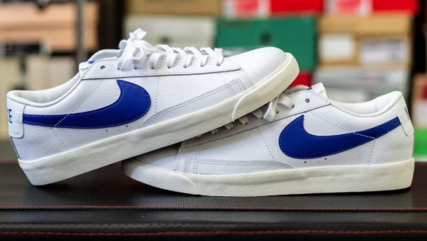 Giày Nike Blazer Low GS 'White Astronomy Blue' CZ7576-100 - Ảnh 2