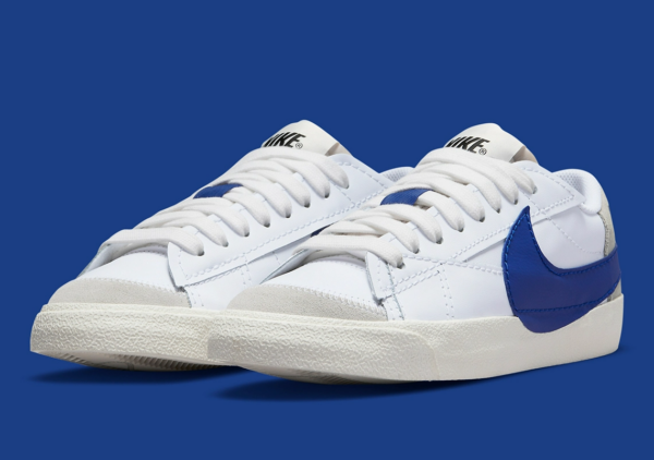 Giày Nike Blazer Low 77 Jumbo 'White Old Royal' DQ8768-100 - Ảnh 6