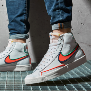 Alternative view of Giày Nike Blazer Mid '77 Infinite 'White Blue Void Crimson' DA7233-102