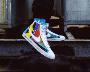 Alternative view of Giày Ruohan Wang x Nike Blazer Mid ’77 'Multicolor' CZ3775-900