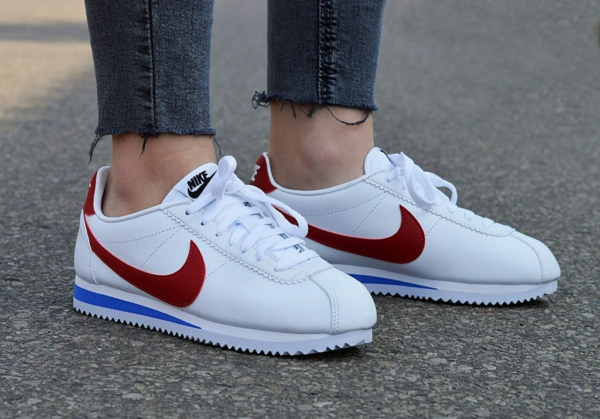 Giày Nike Classic Cortez Leather 'White Red' 807471-103 - Ảnh 9