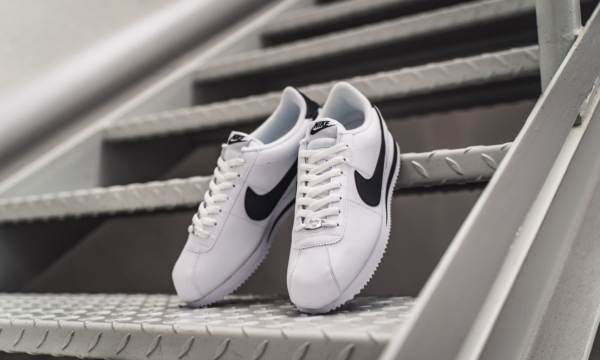 Giày Nike Cortez Basic Leather 'White Black' 819719-100 - Ảnh 8