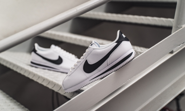 Giày Nike Cortez Basic Leather 'White Black' 819719-100 - Ảnh 6