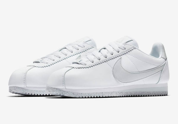 Giày Nike Wmns Classic Cortez Flyleather 'White Light Silver' AR4874-100 - Ảnh 4