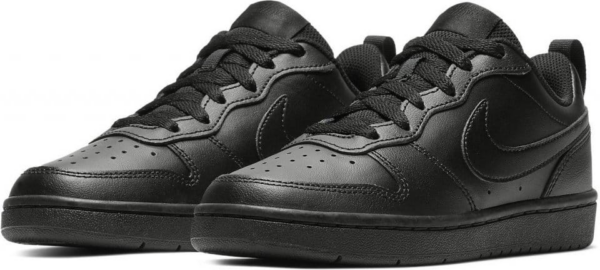 Giày Nike Court Borough Low 2 GS 'Triple Black' BQ5448-001 - Ảnh 2
