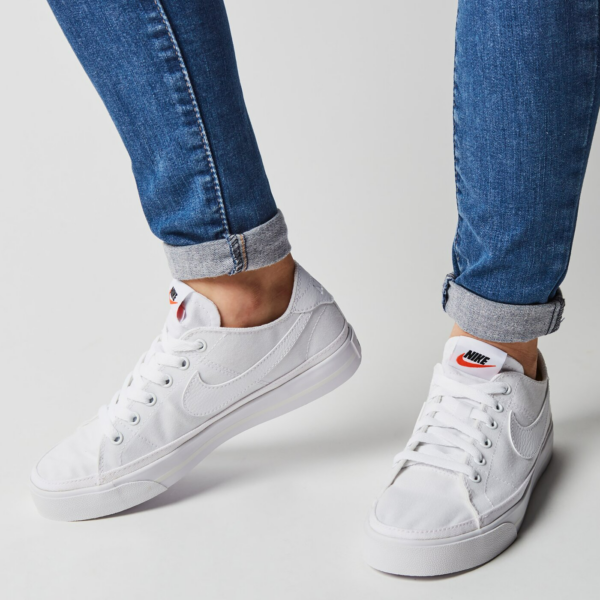 Giày Nike Wmns Court Legacy Canvas 'Triple White' CZ0294-100 - Ảnh 3