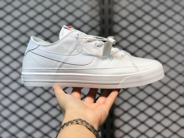 Giày Nike Wmns Court Legacy Canvas 'Triple White' CZ0294-100 - Ảnh 6