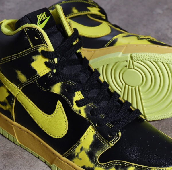 Giày Nike Dunk High 1985 SP 'Yellow Acid Wash' DD9404-001 - Ảnh 6