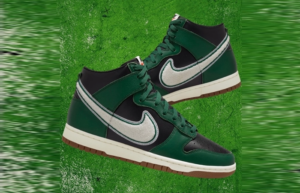 Giay Nike Dunk High 'Chenille Swoosh Black Green' DR8805-001