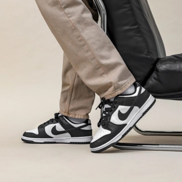 Giày Nike Dunk Low 'Black White' GS CW1590-100 - Ảnh 4