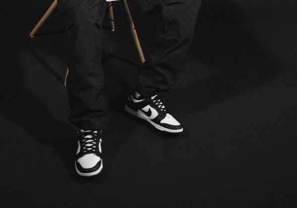 Giày Nike Dunk Low 'Black White' GS CW1590-100 - Ảnh 7