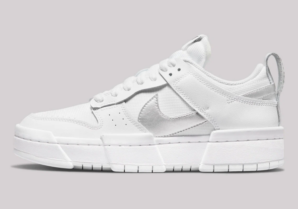 Giày Nike Wmns Dunk Low Disrupt 'White Metallic Silver' DJ6226-100 - Ảnh 5