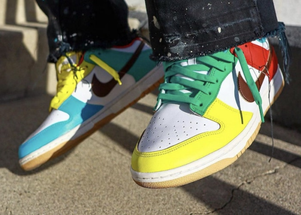Giày Nike Dunk Low SE GS 'Free.99 White' CZ2496-100 - Ảnh 5