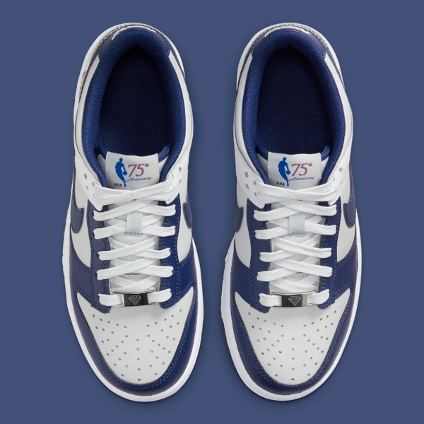 Giày Nike NBA x Dunk Low EMB GS '75th Anniversary Nets' DO6288-001 - Ảnh 4