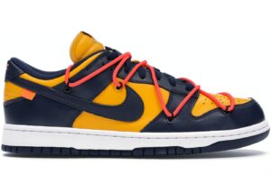 Giày Nike Dunk Low Off-White 'University Gold Midnight Navy' CT0856-700