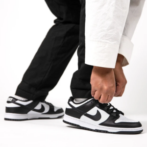 Alternative view of Giày Nike Dunk Low 'Black White' GS CW1590-100