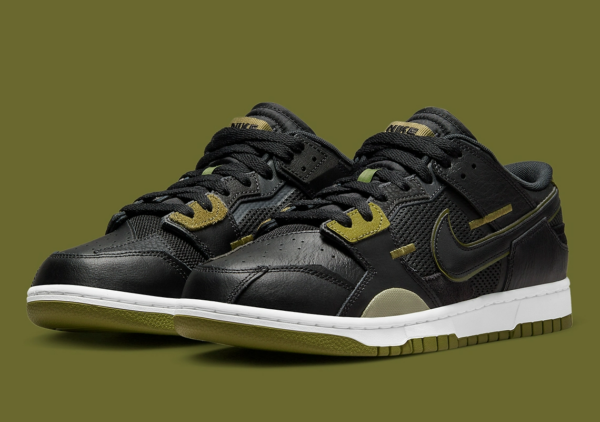 Giày Nike Dunk Low Scrap 'Black Olive' DM0128-001 - Ảnh 8