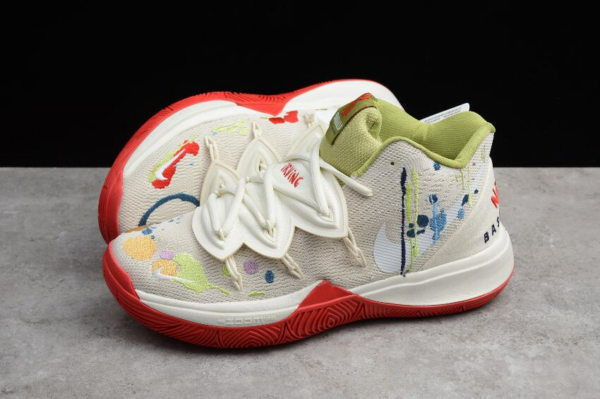 Giày Nike Bandulu x Kyrie 5 EP 'Embroidered Splatters' CK5837-100 - Ảnh 6