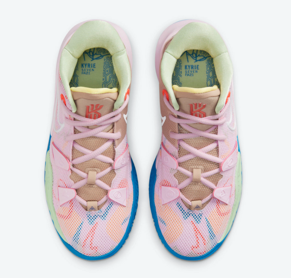 Giày Nike Zoom Kyrie 7 1 World 1 People Blue Green GS CT4080-600 - Ảnh 5