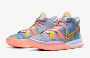 Alternative view of Giày Nike Kyrie 7 Pre Heat Expressions 'Blue Orange' DC0588-003