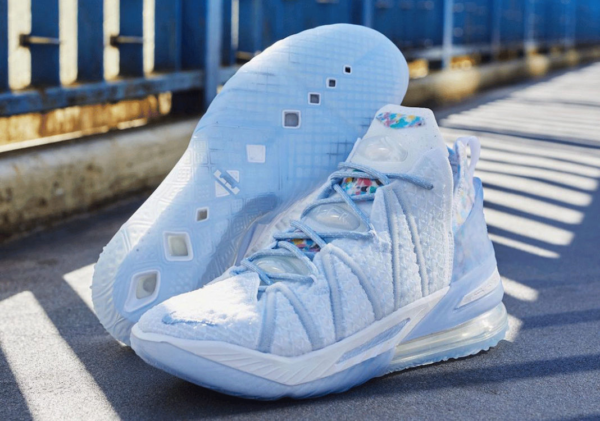 Giày Nike Lebron 18 NRG GS 'Blue Tint' CT4677-400 - Ảnh 6