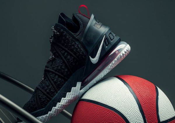 Giày Nike LeBron 18 GS 'Black University Red' CW2760-001 - Ảnh 6