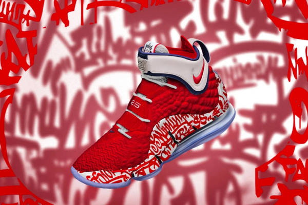 Giày Nike LeBron 17 'LeBron 4 Red Graffiti' CT6047-600 - Ảnh 5