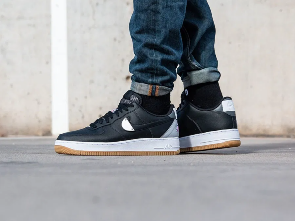 Giày Nike NBA x Air Force 1 07 LV8 Black Wolf Grey CT2298-001 - Ảnh 4