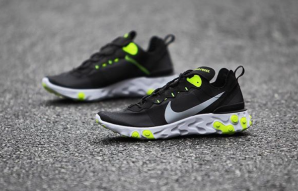 Giày Nike React Element 55 'Black Volt' BQ6166-001 - Ảnh 6