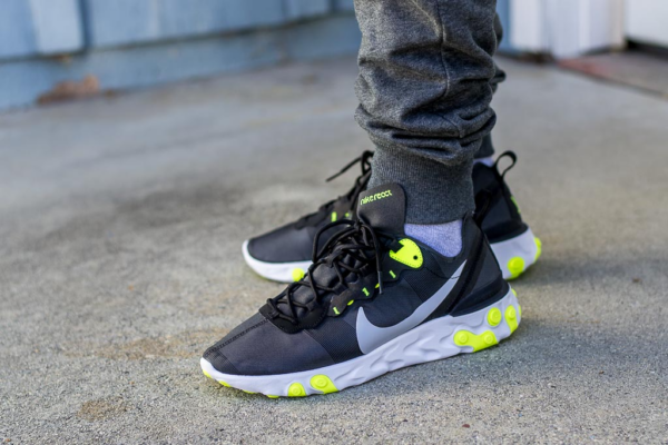 Giày Nike React Element 55 'Black Volt' BQ6166-001 - Ảnh 4