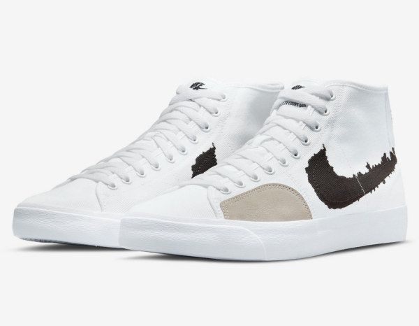 Giày Nike SB Blazer Court Mid 'Black White' DM8553-100 - Ảnh 8