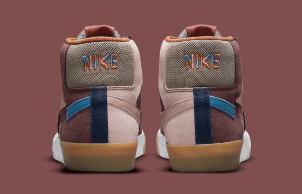Giày Nike Zoom Blazer Mid Premium SB 'Mosaic Pack Dark Wine' DA8854-600 - Ảnh 6