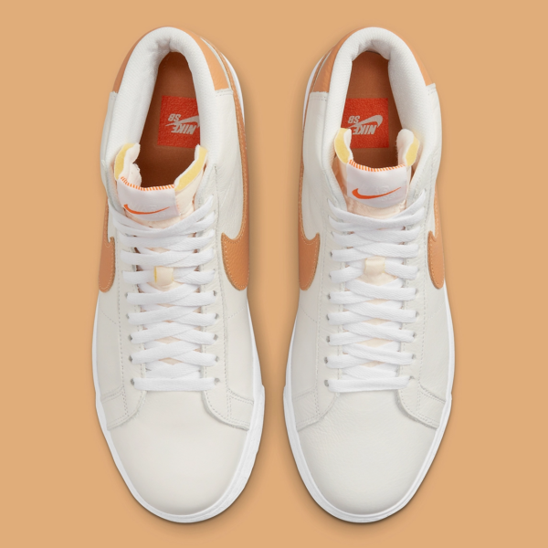 Giày Nike SB Zoom Blazer 'White Orange' DM0587-100 - Ảnh 4