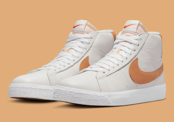 Giày Nike SB Zoom Blazer 'White Orange' DM0587-100 - Ảnh 6