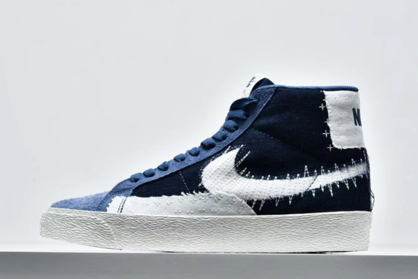 Giày Nike Blazer Mid SB 'Sashiko Pack Mystic Navy' CT0715-400 - Ảnh 9