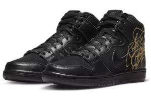 Giay Nike SB Dunk High FAUST 'Black Gold' DH7755-001
