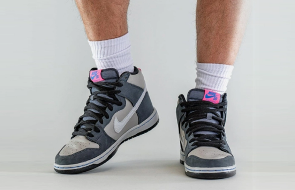 Giày Nike SB Dunk High Pro 'Medium Grey Pink' DJ9800-001 - Ảnh 5