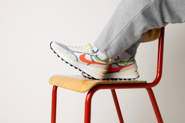 Giày Nike Waffle One 'Coconut Milk Crimson Royal' DA7995-101 - Ảnh 5