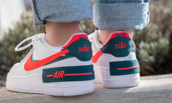 Giày Nike Wmns Air Force 1 Shadow 'White Solar Red' DB3902-100 - Ảnh 5