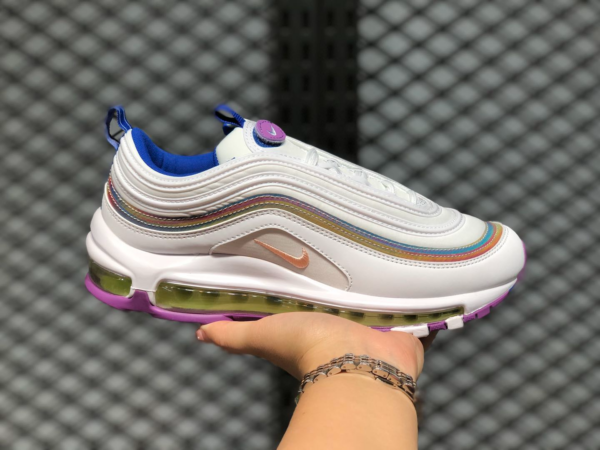 Giày Nike Wmns Air Max 97 SE 'White Iridescent Stripes' CW2456-100 - Ảnh 6