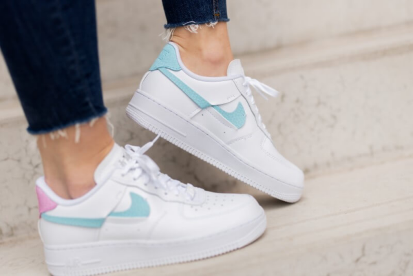 Giày Nike Wmns Air Force 1 LXX 'White Pink Aqua' DC1164-101 - Ảnh 5