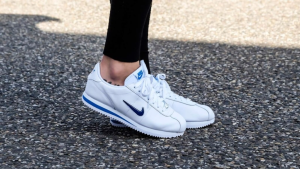 Giày Nike Cortez Basic Jewel 18 'Blue Jay' AA2145-101 - Ảnh 3