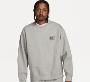Ao Nike x Stussy Crew Fleece 'Grey' DO9337-063